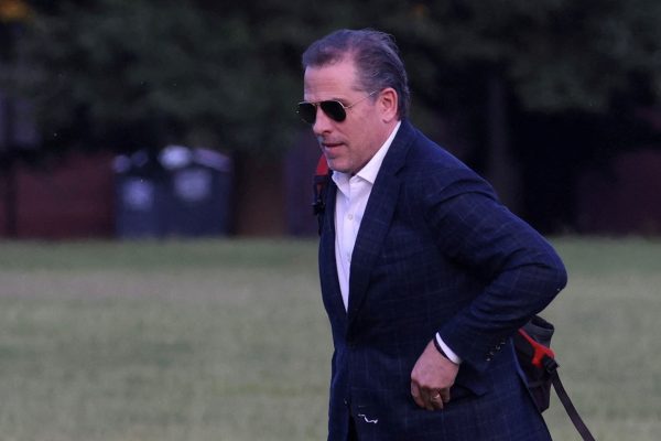 Hunter Biden steps off Marine One at Ft. McNair, after spending the night at Camp David, in Washington, U.S., June 25, 2023.